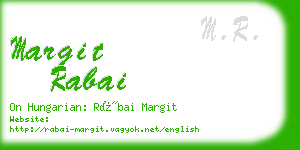 margit rabai business card